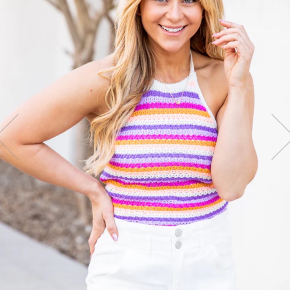 Like new Pink Lily Crochet Halter